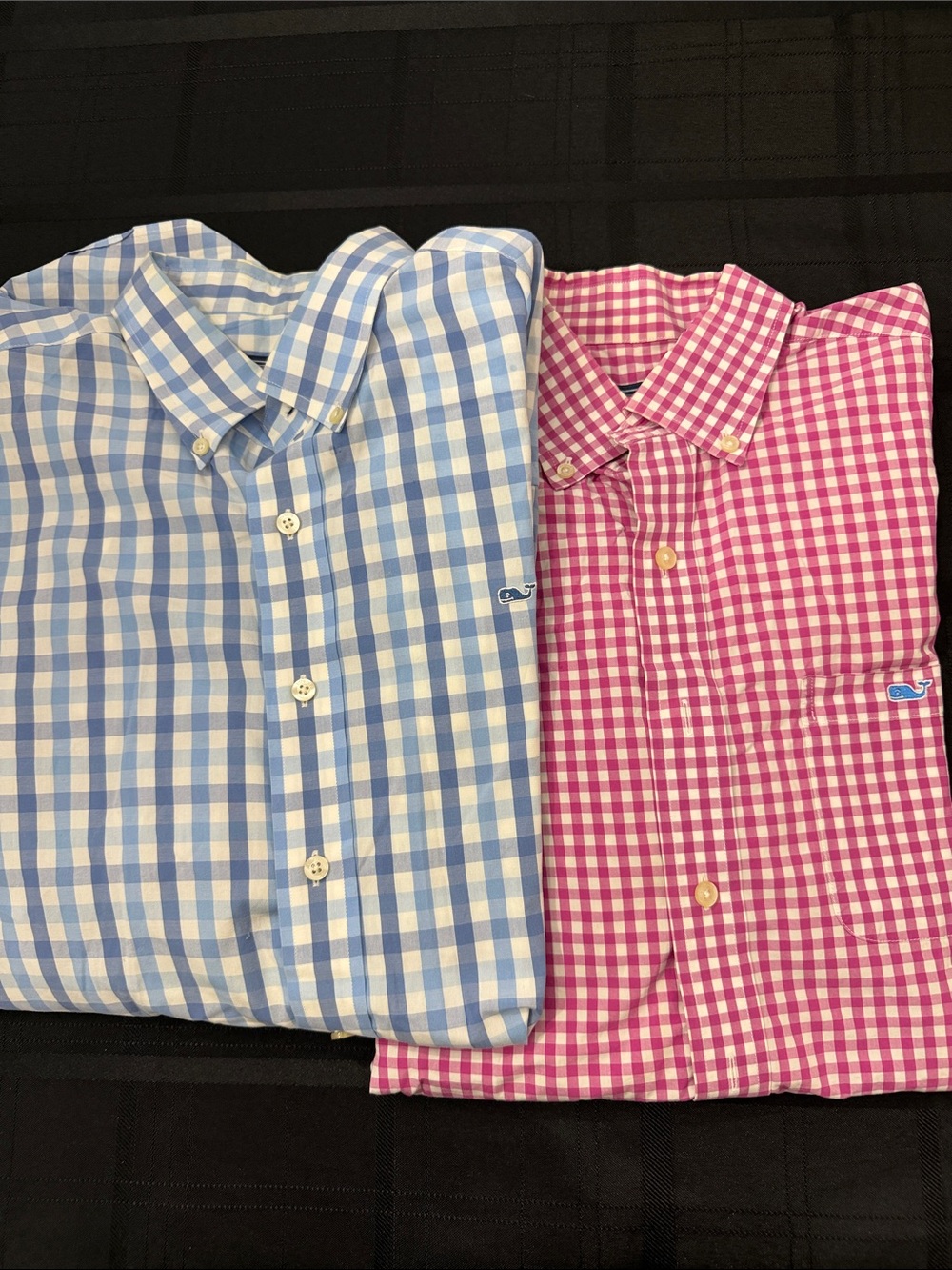 Vineyard Vines Gingham Button-Down Shirt - Blue and Pink